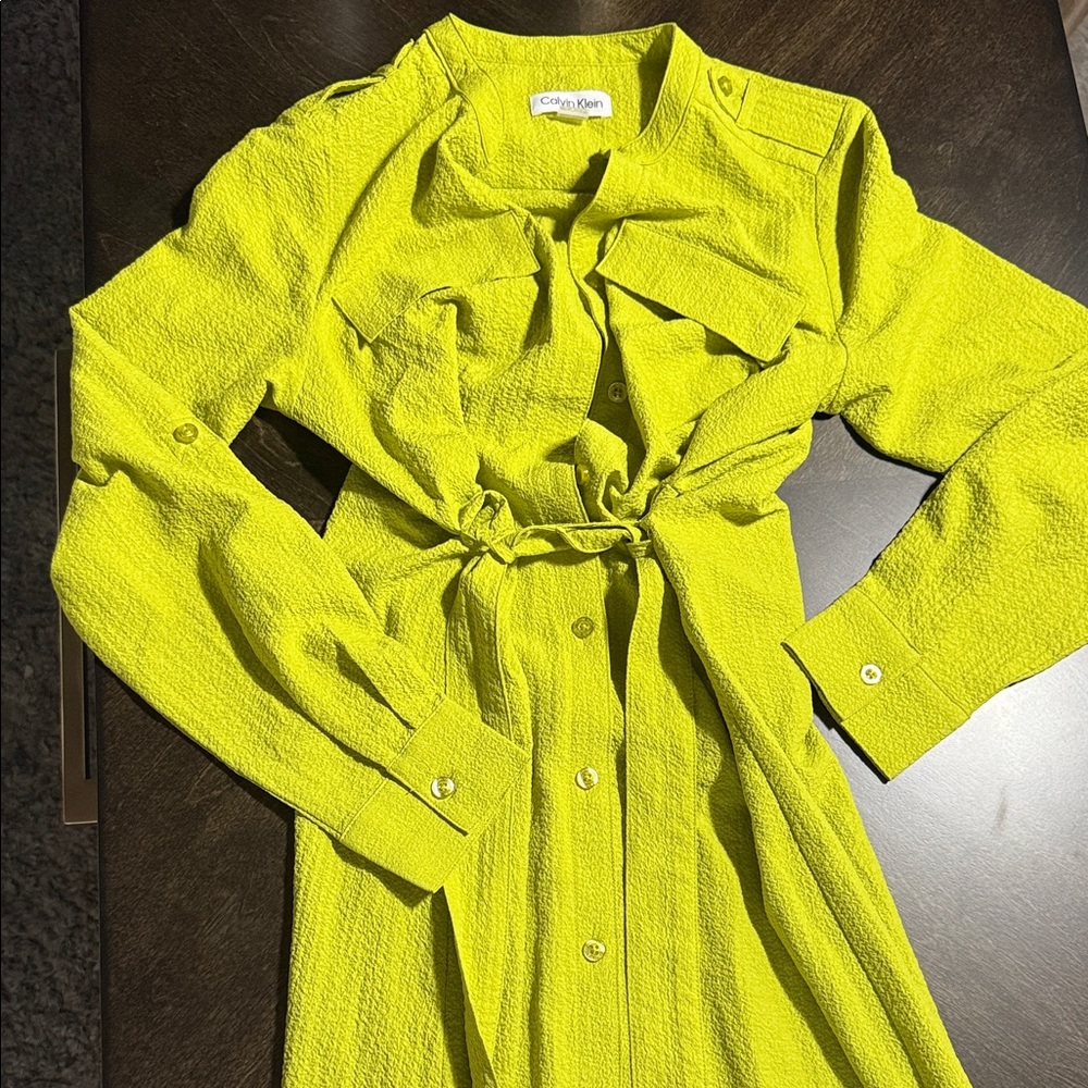Calvin Klein Vibrant Green Maxi Dress